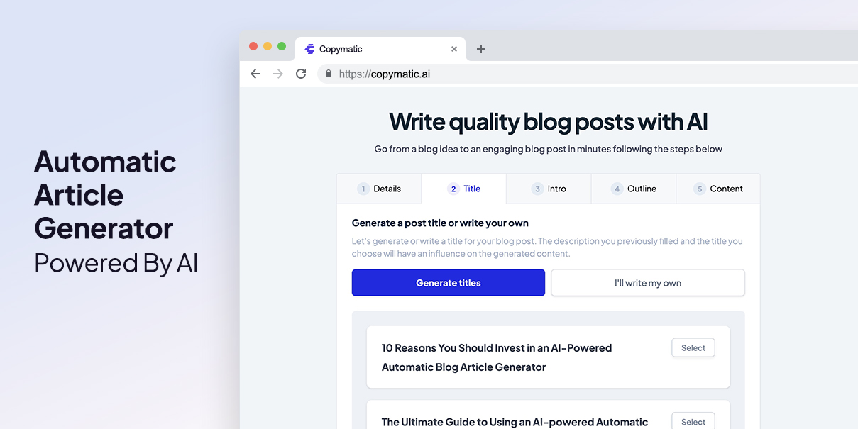 Automatic Article Generator